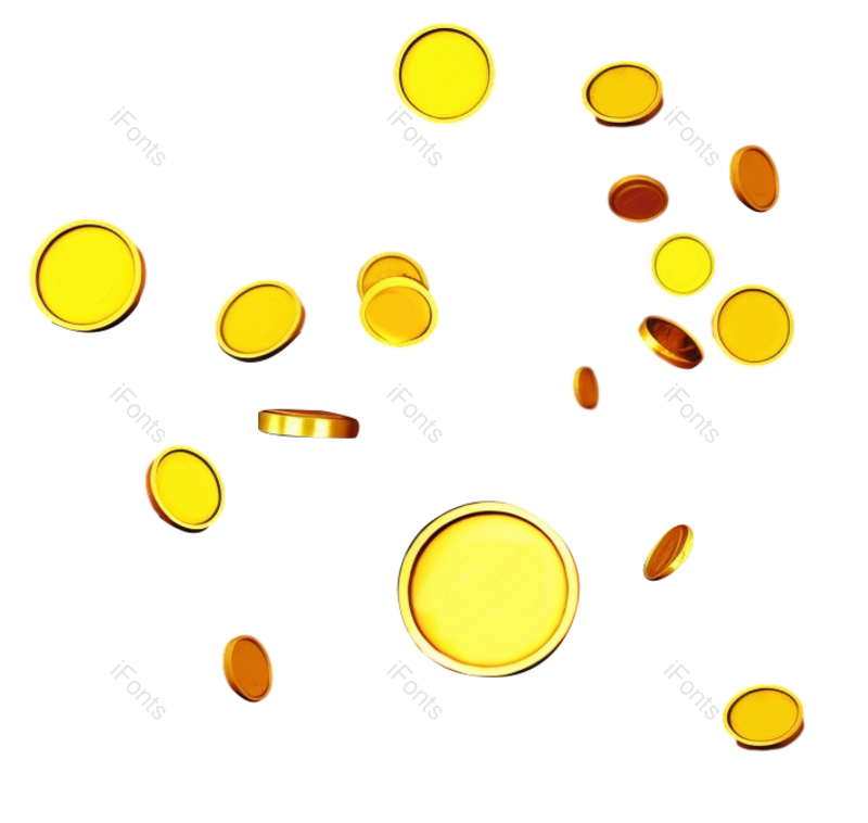 装饰图片,元素元素,金币PNG,简约免抠素材